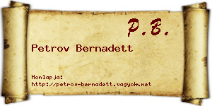 Petrov Bernadett névjegykártya